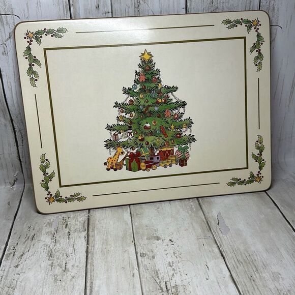 Vintage Pimpernel Christmas Tree Trivet Casserole Stand Made in England 12”x9” - Picture 7 of 9
